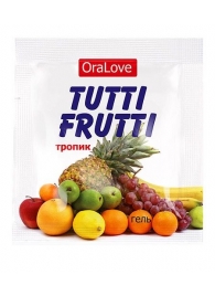 Пробник гель-смазки Tutti-frutti со вкусом тропических фруктов - 4 гр. - Биоритм - купить с доставкой в Красноярске