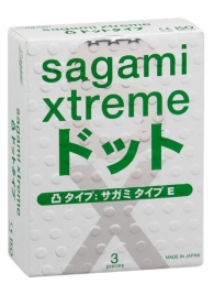 Презервативы Sagami Xtreme SUPER DOTS с точками - 3 шт. - Sagami - купить с доставкой в Красноярске