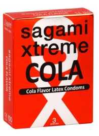 Ароматизированные презервативы Sagami Xtreme COLA - 3 шт. - Sagami - купить с доставкой в Красноярске