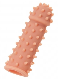 Телесная реалистичная насадка KOKOS Extreme Sleeve 03 с дополнительной стимуляцией - 12,7 см. - KOKOS - в Красноярске купить с доставкой