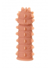 Телесная реалистичная насадка KOKOS Extreme Sleeve 04 с дополнительной стимуляцией - 12,7 см. - KOKOS - в Красноярске купить с доставкой