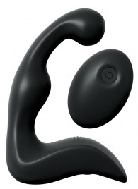 Черный вибромассажер простаты с пультом ДУ Control P-Spot Pro - Pipedream - в Красноярске купить с доставкой