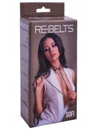 Коричневый поводок и чокер с кольцом Sofi - Rebelts - купить с доставкой в Красноярске