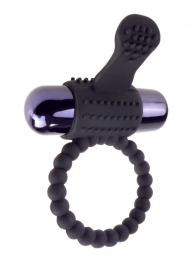 Черное эрекционное виброкольцо Vibrating Silicone Super Ring - Pipedream - в Красноярске купить с доставкой