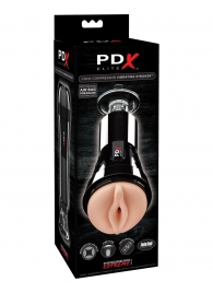 Телесный вибромастурбатор-вагина Cock Compressor Vibrating Stroker - Pipedream - в Красноярске купить с доставкой
