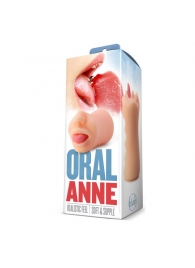 Телесный мастурбатор-ротик с язычком Oral Anne - Blush Novelties - в Красноярске купить с доставкой