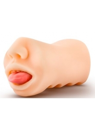 Телесный мастурбатор-ротик с язычком Oral Anne - Blush Novelties - в Красноярске купить с доставкой