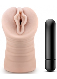Телесный мастурбатор-вагина с вибропулей Ashley - Blush Novelties - в Красноярске купить с доставкой