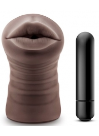 Коричневый мастурбатор-ротик Heather - Blush Novelties - в Красноярске купить с доставкой