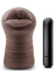 Коричневый мастурбатор-ротик Renee - Blush Novelties - в Красноярске купить с доставкой