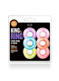 Набор из 6 эрекционных колец King of the Ring - Blush Novelties - в Красноярске купить с доставкой