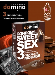 Презервативы для орального секса DOMINO Sweet Sex с ароматом шоколадного мусса - 3 шт. - Domino - купить с доставкой в Красноярске
