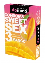 Презервативы для орального секса DOMINO Sweet Sex с ароматом манго - 3 шт. - Domino - купить с доставкой в Красноярске