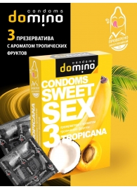 Презервативы для орального секса DOMINO Sweet Sex с ароматом тропических фруктов - 3 шт. - Domino - купить с доставкой в Красноярске