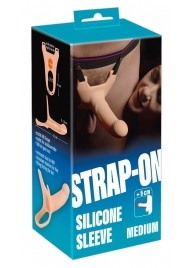 Силиконовый полый страпон на ремнях Silicone Strap-on - 16 см. - Orion - купить с доставкой в Красноярске