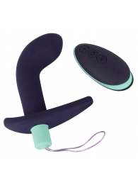 Темно-фиолетовый вибростимулятор простаты с пультом ДУ Remote Controlled Prostate Plug - Orion - в Красноярске купить с доставкой