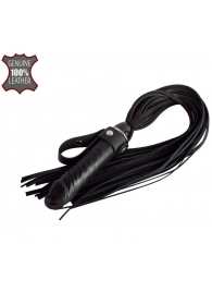 Черная плеть  Ковбой  с ручкой-фаллосом - 55 см. - Sitabella - купить с доставкой в Красноярске