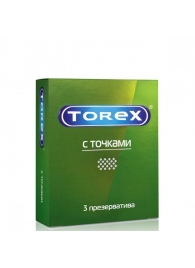 Текстурированные презервативы Torex  С точками  - 3 шт. - Torex - купить с доставкой в Красноярске