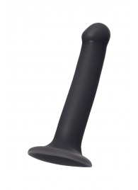 Черный фаллос на присоске Silicone Bendable Dildo M - 18 см. - Strap-on-me - купить с доставкой в Красноярске