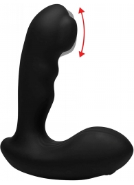 Черный стимулятор простаты Alpha-Pro 7X P-Milker Silicone Prostate Stimulator with Milking Bead - XR Brands - в Красноярске купить с доставкой