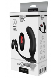 Черный массажер простаты REMOTE P-PLEASER - Dream Toys - в Красноярске купить с доставкой