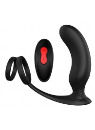 Черный массажер простаты REMOTE P-PLEASER - Dream Toys - в Красноярске купить с доставкой