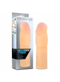 Телесная насадка-удлинитель на пенис PERFORMANCE 1.5INCH COCK XTENDER - 16 см. - Blush Novelties - в Красноярске купить с доставкой