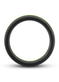 Черно-зеленое эрекционное кольцо Silicone Go Pro Cock Ring - Blush Novelties - в Красноярске купить с доставкой