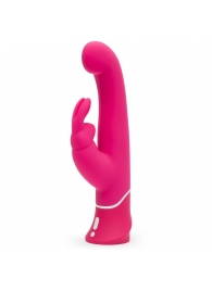 Розовый вибратор-кролик G-Spot Rechargeable Rabbit Vibrator - 24,1 см. - Happy Rabbit