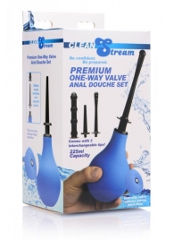 Анальный душ с 3 насадками Premium One-way Valve Anal Douche Set - XR Brands - купить с доставкой в Красноярске