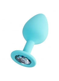 Мятная анальная втулка Brilliant с прозрачным кристаллом - 8 см. - ToyFa - купить с доставкой в Красноярске Мятная анальная втулка Brilliant с прозрачным кристаллом - 8 см. - ToyFa - купить с доставкой в Красноярске