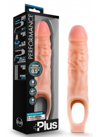 Телесный реалистичный фаллоудлинитель 9 Inch Silicone Cock Sheath Penis Extender - 22,86 см. - Blush Novelties - в Красноярске купить с доставкой