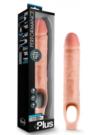 Телесный реалистичный фаллоудлинитель 10 Inch Silicone Cock Sheath Penis Extender - 25,4 см. - Blush Novelties - в Красноярске купить с доставкой