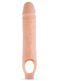 Телесный реалистичный фаллоудлинитель 10 Inch Silicone Cock Sheath Penis Extender - 25,4 см. - Blush Novelties - в Красноярске купить с доставкой