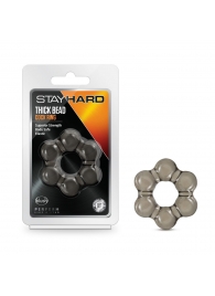 Дымчатое эрекционное кольцо Stay Hard Thick Bead Cock Ring - Blush Novelties - в Красноярске купить с доставкой