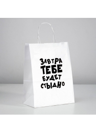 Подарочный пакет  Завтра тебе будет стыдно  - 30 х 24 см. - UPAK LAND - купить с доставкой в Красноярске