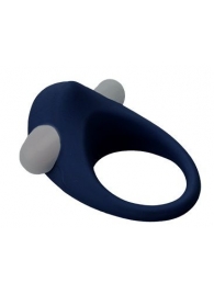Гладкое синее эрекционное виброкольцо STIMU RING - Dream Toys - в Красноярске купить с доставкой