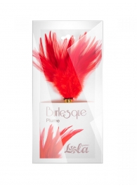 Красный перьевой тиклер Plume - 23 см. - Lola Lingerie - купить с доставкой в Красноярске