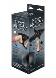 Черный пояс для женщин BEST SELECT с 3 насадками - LOVETOY (А-Полимер) - купить с доставкой в Красноярске