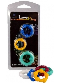 Набор из 3 цветных эрекционных колец Love Ring - Sitabella - в Красноярске купить с доставкой