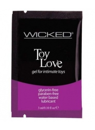 Лубрикант на водной основе для использования с игрушками WICKED Toy Love - 3 мл. - Wicked - купить с доставкой в Красноярске