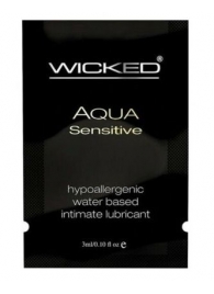 Мягкий лубрикант на водной основе WICKED AQUA Sensitive - 3 мл. - Wicked - купить с доставкой в Красноярске