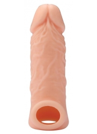 Телесная насадка EXTENDER WITH BALL STRAP 5.5 - 14 см. - Dream Toys - в Красноярске купить с доставкой