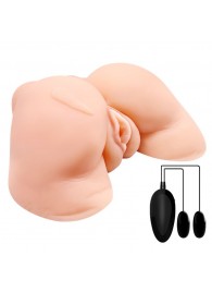 Телесная вибровагина Julie с 2 рабочими отверстиями - Baile - в Красноярске купить с доставкой
