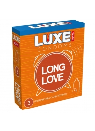 Презервативы с продлевающим эффектом LUXE Royal Long Love - 3 шт. - Luxe - купить с доставкой в Красноярске