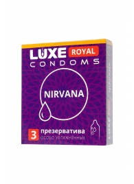 Презервативы с увеличенным количеством смазки LUXE Royal Nirvana - 3 шт. - Luxe - купить с доставкой в Красноярске