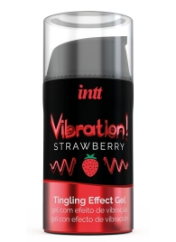 Жидкий интимный гель с эффектом вибрации Vibration! Strawberry - 15 мл. - INTT - купить с доставкой в Красноярске