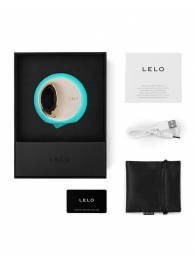 Аквамариновый клиторальный стимулятор Lelo Ora 3 - Lelo