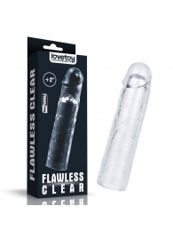 Прозрачная насадка-удлинитель Flawless Clear Penis Sleeve Add 2 - 19 см. - Lovetoy - в Красноярске купить с доставкой