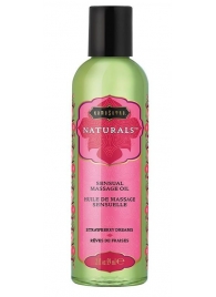 Массажное масло Naturals Strawberry Dreams с ароматом клубники - 59 мл. - Kama Sutra - купить с доставкой в Красноярске